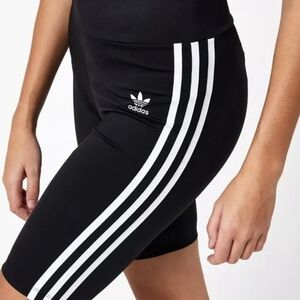 Adidas Women's Black and White Bike Shorts